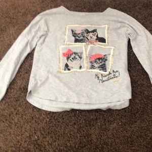 Super cute embellished Gymboree cat shirt